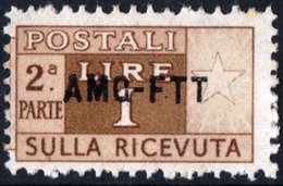 TRIESTE, ZONA A, ITALIA, ITALY, PACCHI POSTALI, PARCEL POST, 1950, FRANCOBOLLO NUOVO (MNG), Michel PK13   Scott Q13 - Postal And Consigned Parcels