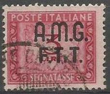 Trieste Zone A - 1949 Postage Due Numerals  3L Used (2-line Overprint)   SG D50 Sc J8 - Taxe