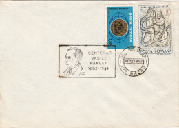 72331- VASILE PARVAN, ARCHAEOLOGIST SPECIAL POSTMARK ON COVER, METER CONVENTION, TROPAEUM TRAJANI STAMP, 1982, ROMANIA - Lettres & Documents