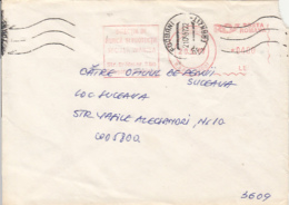 72343- VRANCEA COUNTY SOCIAL SERVICES, VRANCEA, AMOUNT 400, RED MACHINE STAMPS ON COVER, 1997, ROMANIA - Covers & Documents