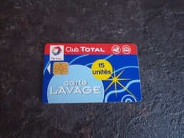 ANCIENNE CARTE A PUCE LAVAGE CLUB TOTAL 15 UNITES RARE T.B.E !!! - Car Wash