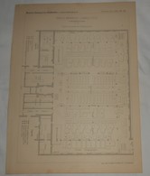 Plan De La Grande Imprimerie L. Danel à Lille. M. Vandenberg, Architecte. 1885. - Travaux Publics