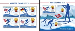 Maldives 2018, Winter Olympic Games In Pyeongchang Winners, Sking, 4val In BF+BF - Inverno 2018 : Pyeongchang