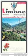 Limone Piemonte 1964 - Faltblatt Mit 14 Abbildungen - Reliefkarte Signiert Oberracher - Italia