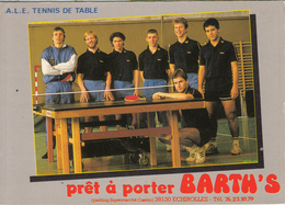 TENIS DE TABLE - EQUIPE FANION Saison 87/88  M. Gallien Entraîneur  Avec Pr^t à Porter BARTH'S - Table Tennis