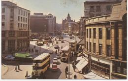 1960's POSTCARD HIGH STREET, SHEFFIELD - WITH BUSES - CARS ETC - Sheffield