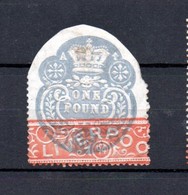 GB Revenue General Duty;  1890 One Pound Blue - Fiscali