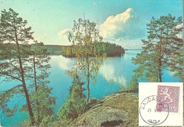 AK  "Suomi Finland - Landschaft Am See"  (Raudaskyla)         1965 - Storia Postale