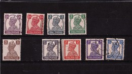 INDIA POSTAGE - King Georges - Lot De 9 Timbres Oblitérés - 3 Types Différents - Used Stamps