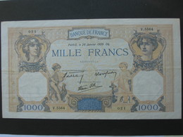 1000 Francs - Cérès Et Mercure  1939 **** EN ACHAT IMMEDIAT **** - 1 000 F 1927-1940 ''Cérès E Mercure''