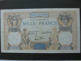 1000 Francs - Cérès Et Mercure  1939 **** EN ACHAT IMMEDIAT **** - 1 000 F 1927-1940 ''Cérès Et Mercure''