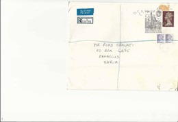 Great Britain Registered Mail Cover Sent To SYRIA Damascus City - Taxe