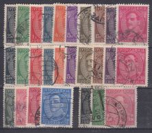 Yugoslavia Kingdom Several Sets: 1931 Mi#228-237 I And II (w. And W-out Inscription), Mi#241-242, Mi#283-284 And Pelure - Used Stamps