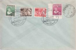 Yugoslavia Kingdom 1938 Mi#366-369 FDC First Day Cancel Cover - Cartas & Documentos