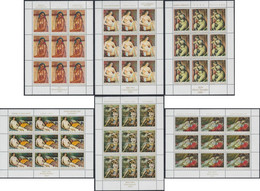 Yugoslavia Republic 1969 Painting Woman Mi#1352-1357 Complete Set In Minisheets Kleinbogen, Never Hinged - Ongebruikt