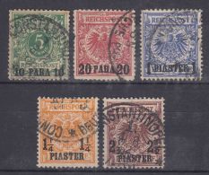 Germany Offices In Turkey 1889 Mi#6-10 Complete Set, Used - Turkey (offices)