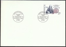 Sweden 1983 / Treaty Between Sweden And The USA / Benjamin Franklin / Swedish Great Seal, Coin / FDC - Münzen