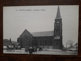 L5/188 Noeux Les Mines. La Place Et L'église - Noeux Les Mines