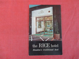 The Rice Hotel  Texas > Houston Ref 3023 - Houston