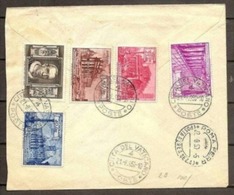 1950 Vaticano Vatican Storia Postale BASILICHE 25/35/40/100L+Espr.80L Su Busta Racc.Aerea Espresso VATICANO - GERMANIA - Briefe U. Dokumente