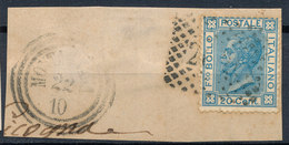 ITALY - Regno 1867 - Vittorio Eman II - 20 Cent  Fancy Cancel Numeral Used Lot#8 - Afgestempeld