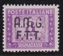 1947 Italia Italy Trieste SEGNATASSE  POSTAGE DUE 8 Lire Lilla (11) MNH** - Segnatasse