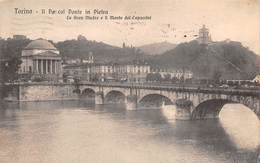 08182 "(TO) IL PO COL PONTE IN PIETRA -LA GRANDE MADRE DI DIO E MONTE DEI CAPUCCINI"  CART  SPED 1913 - Brücken