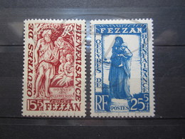 VEND BEAUX TIMBRES DU FEZZAN N° 54 + 55 , X !!! - Unused Stamps