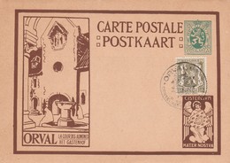 CPI 5 (ORVAL : Cour Des Aumônes) Rare Obl Complaisance "ORVAL CONSECRATIO BASILICAE CARD. MICARA" 8 Sept 1948 - Cartes Illustrées