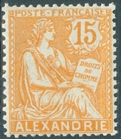 ALESSANDRIA, FRANCIA, FRANCE, TERRITORI FRANCESI, 1902, FRANCOBOLLI NUOVI (MLH*), TIPO MOUCHON  Michel 31    Scott 22 - Neufs