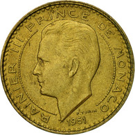 Monnaie, Monaco, Rainier III, 10 Francs, 1951, TTB, Aluminum-Bronze, KM:130 - 1949-1956 Alte Francs