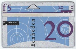 Telefoonkaart.- Nederland. PTT Telecom.20 Eenheden. 5 Gulden. 105A93359 - Públicas