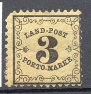 1870 BADEN TAXE  3 K. - Mint