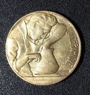 Jeton Bronze "Exposition Internationale - Arts Et Techniques - 1937 - LA CERAMIQUE" Monnaie De Paris - Professionali / Di Società