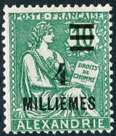 ALESSANDRIA, FRANCIA, FRANCE, TERRITORI FRANCESI, 1925, FRANCOBOLLI NUOVI (MLH*)TIPO MOUCHON  Michel 65    Scott 65 - Unused Stamps