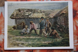 OLD USSR Art Postcard - Makovsky "BABKI. Ball Game" - PETANQUE. 1956 - Regional Games