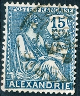ALESSANDRIA, FRANCIA, FRANCE, TERRITORI FRANCESI, 1927, FRANCOBOLLI USATI, TIPO MOUCHON  Michel 76    Scott 81 - Gebraucht