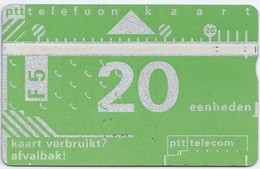 Telefoonkaart.- 101A00297. Nederland. PTT Telecom 20 Eenheden. 5 Gulden. - Publiques