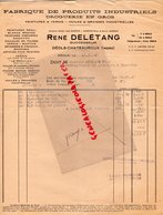 36- DEOLS CHATEAUROUX- FACTURE 1947-RENE DELETANG-JULES MARIUS MARDON FABRIQUE PRODUITS INDUSTRIELS-DROGUEIRE - Chemist's (drugstore) & Perfumery