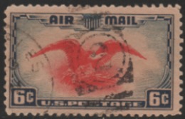1938.THE EAGLE.AIRMAIL USED STAMP FROM UNITED STATES - 1a. 1918-1940 Used