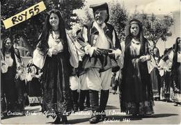 Sardegna-nuoro-oliena La Cavalcata Sarda 1961 Costumi Sardi Animatissima - Sonstige & Ohne Zuordnung