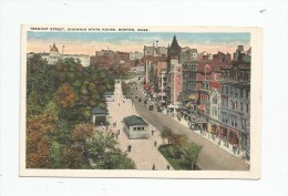 Cp , Etats Unis , BOSTON , Tremont Street , Showing State House , Voyagée 1925 , Ed : Tichnor Bross - Boston
