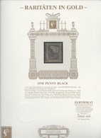 Sello De Inglaterra "BLACK PENNY" De Oro  (GOLDEN STAMP) - Abarten & Kuriositäten