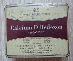 AC - CALCIUM D REDOXON ROCHE EMPTY VINTAGE TIN BOX - Medizinische Und Zahnmedizinische Geräte