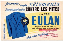Buvard Eulan, Protection Antimites, Vêtements, Fourrures, Tapis. Tampon ABTN à Provins. - Textile & Vestimentaire