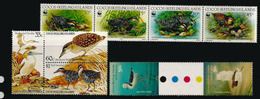 Le Râle D'eau, Hérons,Échasse Blanche De L'île COCOS (Océan Indien)  9 Timbres Neufs **  Côte 20,00 € EUR.  3 Séries WWF - Grues Et Gruiformes