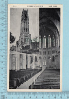 River Side Church New York - By Manhattan Post Card,  Outside & Inside - Post Card Carte Postale - Churches