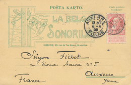 040/27 - BELGIQUE ESPERANTO - Carte Illustrée Journal En Esperanto La Belga Sonorilo - TP Grosse Barbe BRUXELLES 1908 - Esperanto