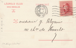 043/27 - BELGIQUE FOOTBALL - Carte Imprimé TP Casqué Bruxelles 1917 - Léopold Club à UCCLE , Section FOOTBALL - Lettres & Documents