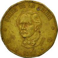 Monnaie, Dominican Republic, Peso, 1992, TB, Laiton, KM:80.1 - Dominikanische Rep.